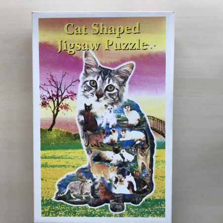 Poezen silhouet van een poes 1000 stukjes 56 x 90 cm