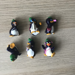 Verrassingsei figuren : 6 stuks pinguïns. Set 2.