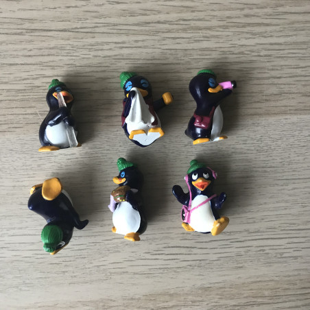 Verrassingsei figuren : 6 stuks pinguïns. Set 2.