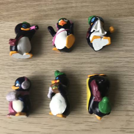 Verrassingsei figuren : 6 stuks pinguïns. Set 5