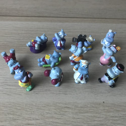 Verrassingsei figuren : 12 stuks nijlpaarden