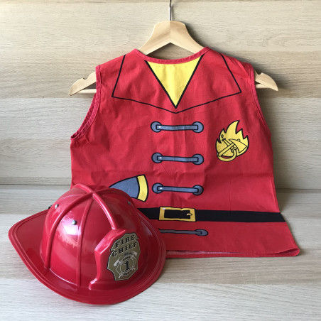 Verkleedkleren: Brandweerkleding.