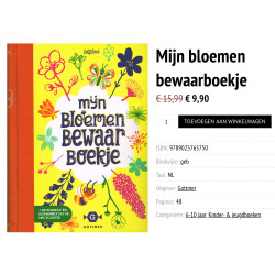 Mijn Bloemen Bewaar Boekje.