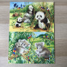 Puzzel : 2 x 24 stukjes met panda en koala