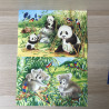 Puzzel : 2 x 24 stukjes met panda en koala