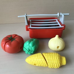 Barbecue met snijgroenten.