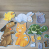 Djeco :  6 puzzels 4, 6 en 9 stukjes.