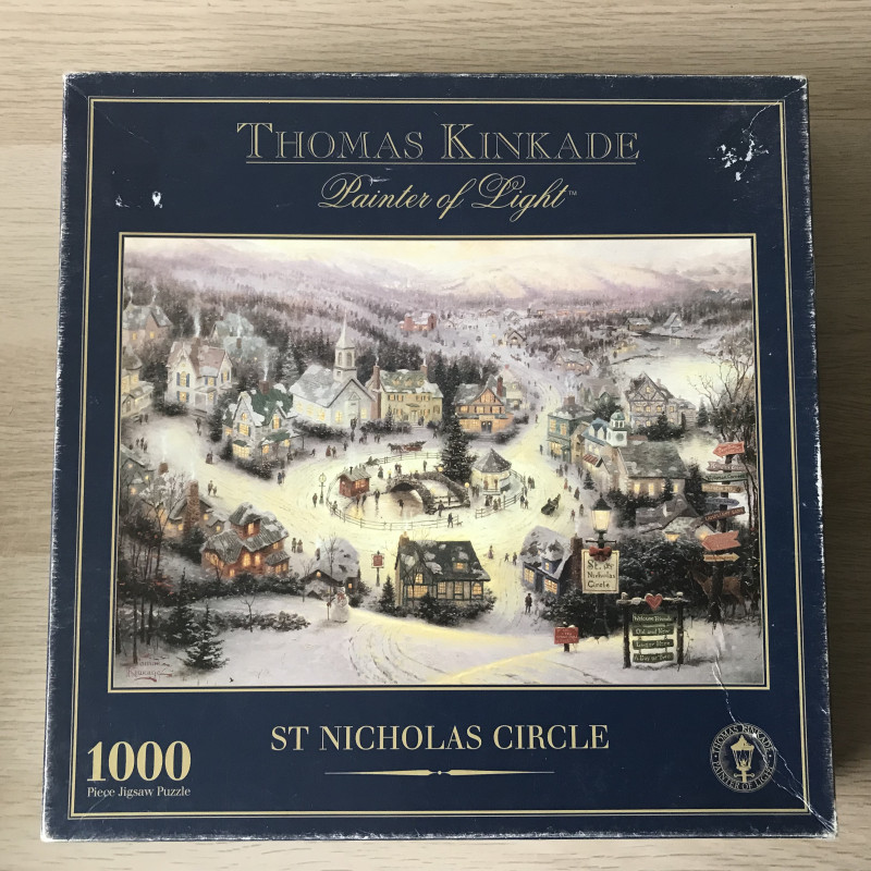 Thomas Kinkade : St Niclas Circle / winter/kerst. 1000 stukjes