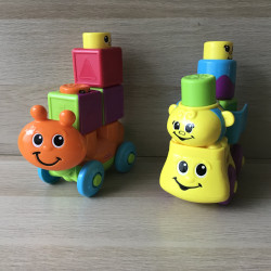 Fisher Price : Blokken, die omhoog en omlaag gaan. Set 4.
