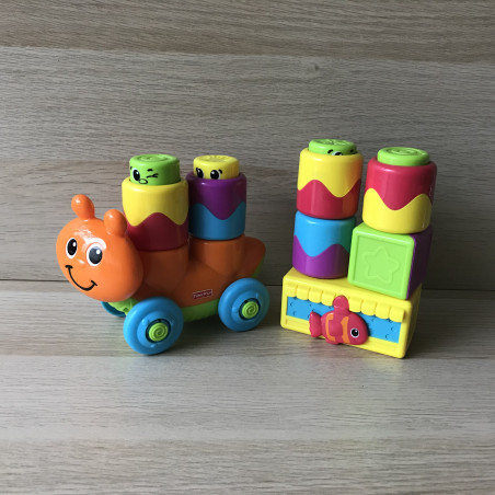 Fisher Price : Blokken, die omhoog en omlaag gaan. Set 7.