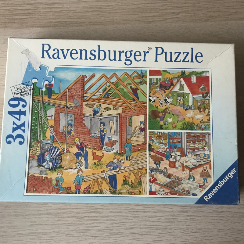 Beroepen: de bouw. 3 x 49 stukjes