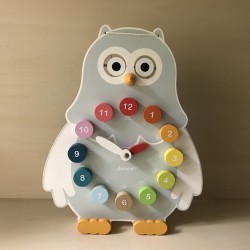 Janod : Houten klok leerklok / uil. Owly Clock.
