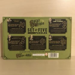 Professor puzzles . Set of Five. Great Minds.
