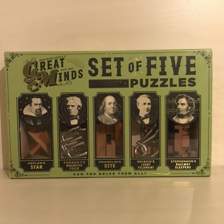 Professor puzzles . Set of Five. Great Minds.