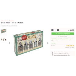 Professor puzzles . Set of Five. Great Minds.