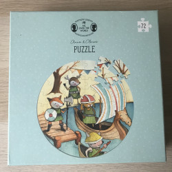 Leuke ronde dierenpuzzel. 72 stukjes