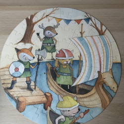 Leuke ronde dierenpuzzel. 72 stukjes