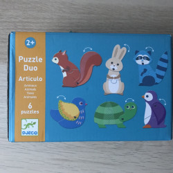 Djeco : puzzel duo. Dieren.12 stukjes