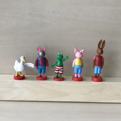 Kikker en zijn vriendjes. 5 figuren.