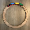 Houten treinbaan.