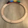 Houten treinbaan.