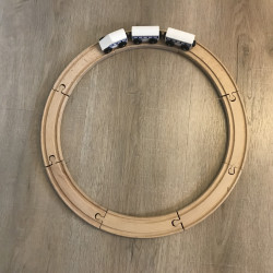 Houten treinbaan.