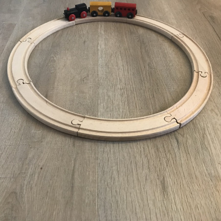 Houten treinbaan.