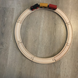 Houten treinbaan.