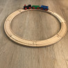 Houten treinbaan.