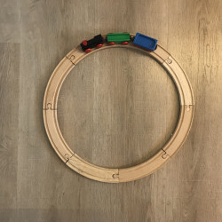 Houten treinbaan.