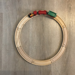 Houten treinbaan.