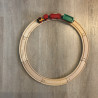 Houten treinbaan.