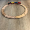 Houten treinbaan.