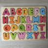 Puzzelplankje Knopjespuzzel : Het alfabet. 26 letters.