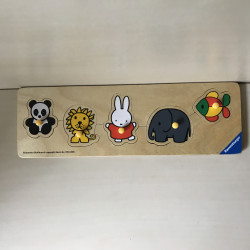 Puzzelplankje Knopjespuzzel : Nijntje met dieren