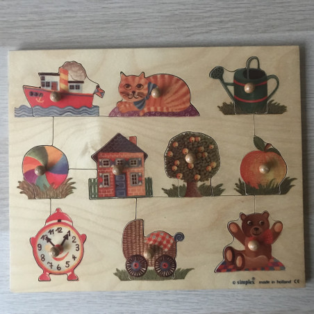 Simplex Puzzelplankje Knopjespuzzel : 10 stukjes