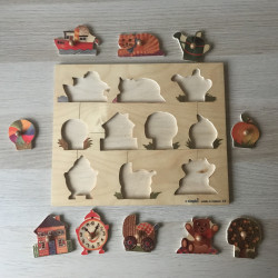 Simplex Puzzelplankje Knopjespuzzel : 10 stukjes