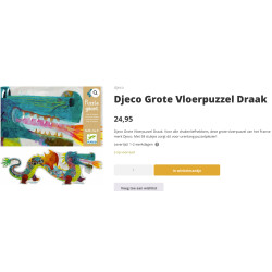 Djeco : Leo de draak. 58 stukjes.