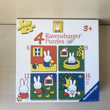 Nijntje : puzzel 6, 9, 12 en 16 stukjes.