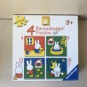 Nijntje : puzzel 6, 9, 12 en 16 stukjes.