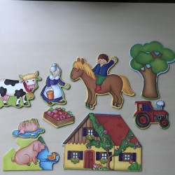 Grote boerderij-puzzel 31 grote stukken
