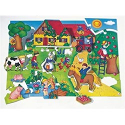 Grote boerderij-puzzel 31 grote stukken