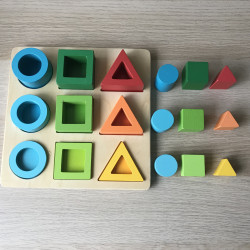 Houten vormenpuzzel.