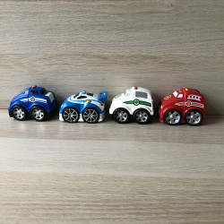 Megabloks : 2x politiewagen, 1x ambulance, 1x brandweerauto