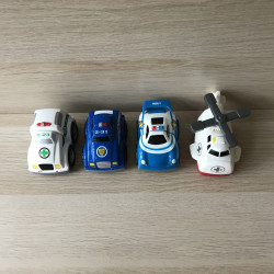 Megabloks : 2x politiewagens, 1ambulance en een helikopter ( als ambulance)