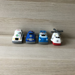 Megabloks : 2x politiewagens, 1ambulance en een helikopter ( als ambulance)