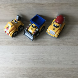 Megabloks : Een takelwagen, een shovel en een betonmixer.