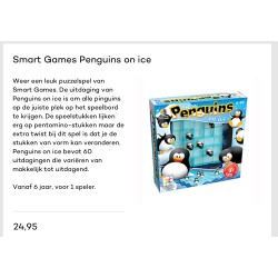 Smartgames : Penguins ( Pinguïns ) on ice.