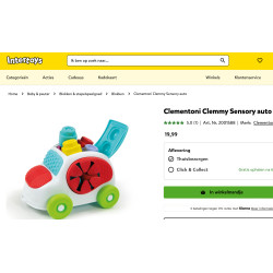 Clemmy. Auto met set zachte stapelblokken