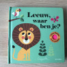 Leeuw waar ben je?. Flapjesboek. Vilten flapjes en spiegeltje